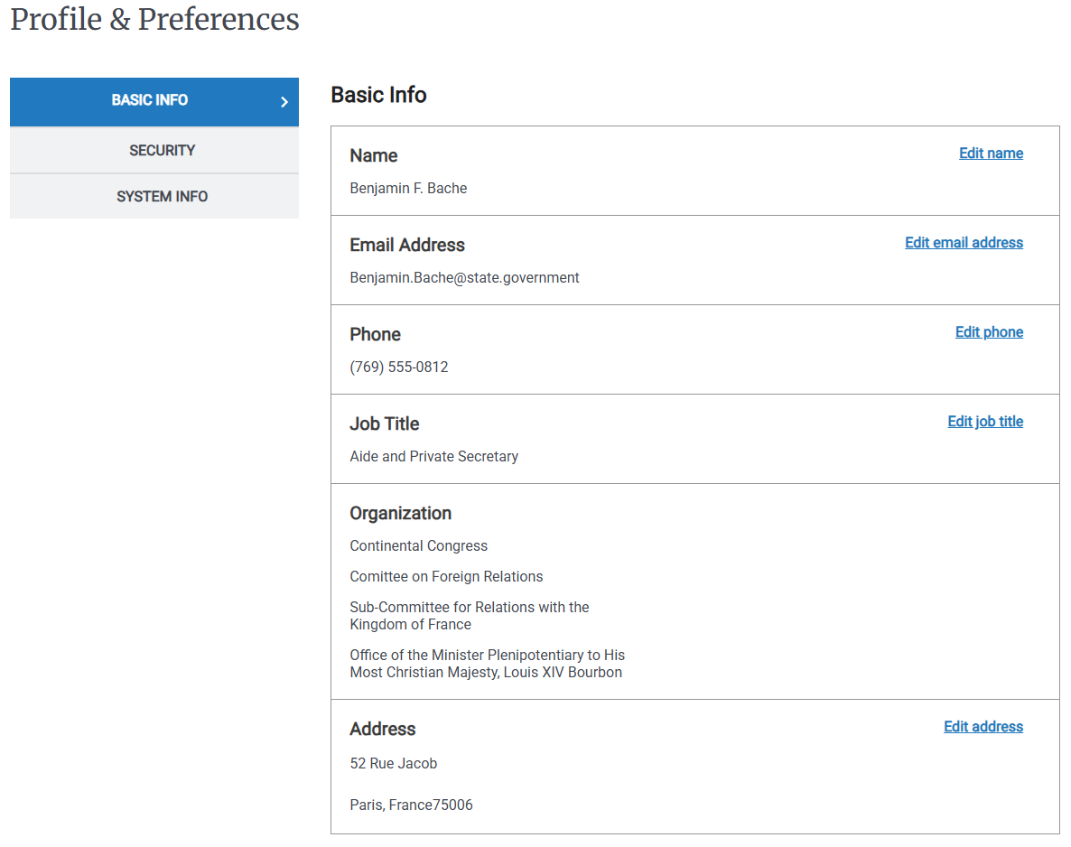 The Account Profile